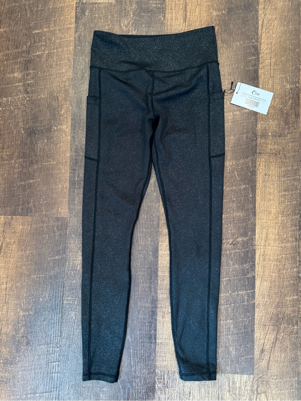 ZYIA active women’s black Pisces pocket light n tight leggings 28”